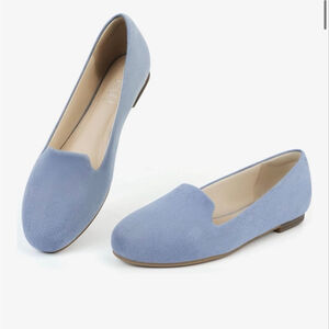 NEW Vegan Suede Slip on Round Toe Comfortable MUSSHOE Flats Shoes 8.5